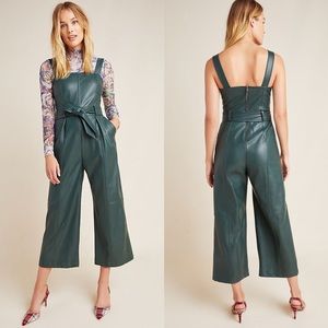 Anthropologie Samira Faux Leather Jumpsuit